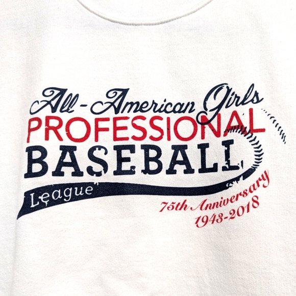 Women's Size Large All American Girls Baseball League Sweatshirt - Picture 2 of 3